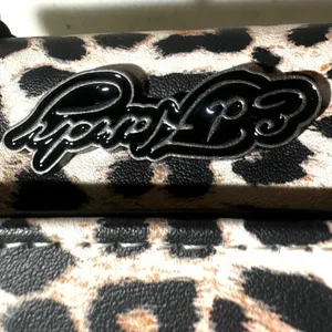 NWT Ed Hardy‎ Leopard Print Wallet Eternal Love Y2K Tattoo Heart Signature Logo thumbnail 2