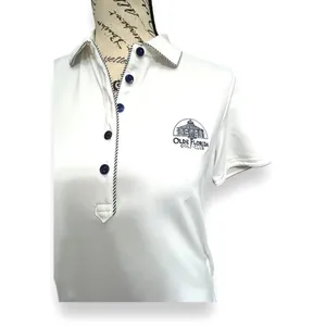 Peter Millar S White Golf Polo Shirt Olde Florida‎ Logo Performance Stretch Top thumbnail 4