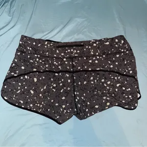 Smartwool Merinosport Lined Black and White Athletic Shorts with Speckled Design thumbnail 2