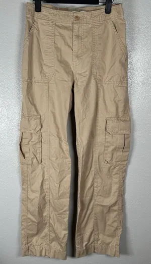 Abercrombie & Fitch Cargo Pants Womens 27/4Long Khaki Tan‎ Utility Straight Leg thumbnail 1