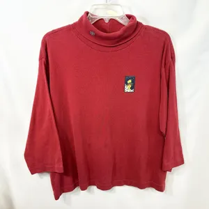 VTG Disney Store Winnie the Pooh‎ XXL Top Christmas Holiday Red Turtleneck 1665 thumbnail 1