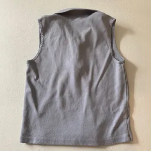 Brandy Melville Gray Sleeveless Polo Top Collared Preppy Y2K thumbnail 4