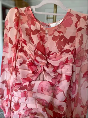ASTR The Label Floral Mini Dress Ruched Cutout Feminine Coquette thumbnail 4