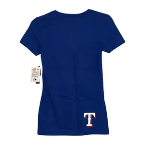 NWT Nike Slim Fit Scoop Neck‎ Texas Rangers Tee Shirt thumbnail 2