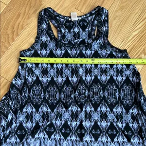 sweet juliet Black and White Sleeveless Tunic Top with shark bite hem Large thumbnail 5