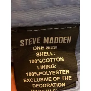 Steve Madden Blue White Tie Dye Cotton Bucket Hat One Size thumbnail 7