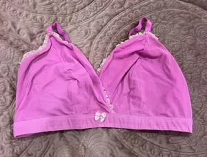 Parade Soft Cotton-Blend Pink Bralette with Lace Trim thumbnail 1