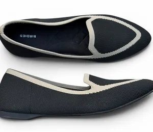 Birdies The Blackbird Flats Black Knit Heart Toe Size 7.5 Slip On Minimal Chic thumbnail 1