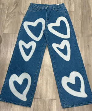 Light Blue Denim with White Stitching Size L thumbnail 1