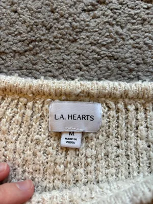 LA Hearts PacSun White Sweater thumbnail 2