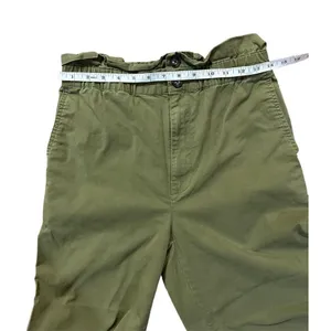 Madewell Double Button Tapered High Rise Pants sz‎ 2 paper bag waist thumbnail 7