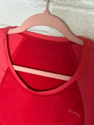 Women's Red Performance Athletic Tee thumbnail 2