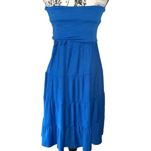 New Directions Royal Blue Convertible Tiered Strapless Dress Maxi skirt Small‎ thumbnail 2