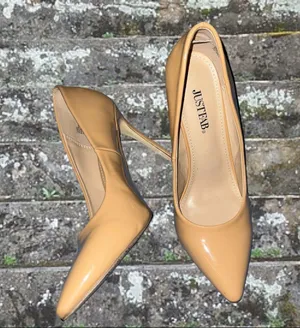 Nwot! Just Fab nude colored patten leather heels! thumbnail 5