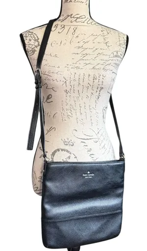 Kate Spade Black Pebbled Leather Crossbody Purse thumbnail 1