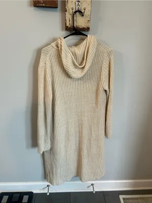 Urban Outfitters Out From Under Poppy Ribbed Knit Hooded Cardigan in Cream thumbnail 4