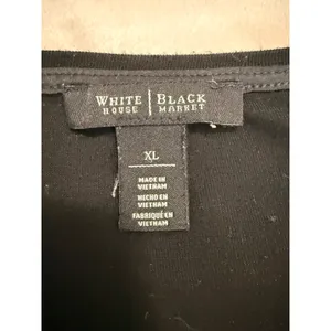 White House Black Market Womens XL Black Long Sleeve Crew Neck Top Solid Basic thumbnail 5