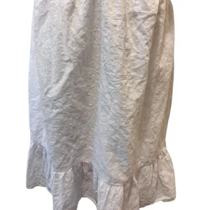 Abercrombie & Fitch White Babydoll Smocked Dress S Ruffle Hem Romantic Coquette thumbnail 5