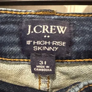 J.Crew 10" High-Rise Skinny‎ Jeans Medium Wash Blue Denim Size 31 thumbnail 2