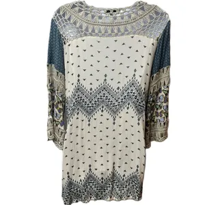 John‎ Mark Boho Crochet Butterfly Blouse Size Medium Top thumbnail 13