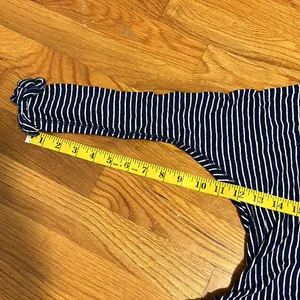 Free People Women’s Medium Striped Blue White Linen Button Oversized Top Shirt thumbnail 4