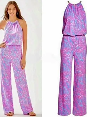 Lilly Pulitzer Bowen Jumpsuit in Pink Sorbet High Altitude print Large thumbnail 5
