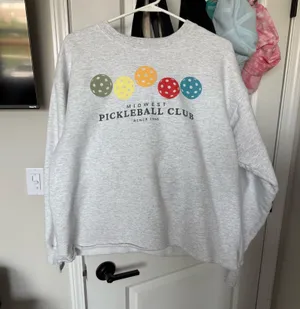 Pickleball sweatshirt Gray Size M thumbnail 1