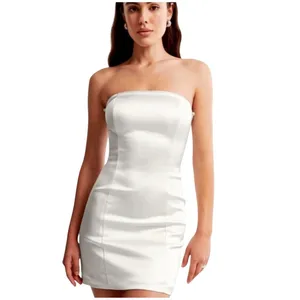 Abercrombie & Fitch Silver Satin Off the Shoulder Puff Sleeve Mini Dress XL‎ thumbnail 12