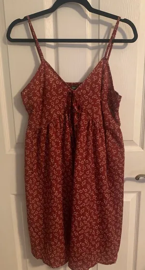 Shein Floral Red Dress thumbnail 1