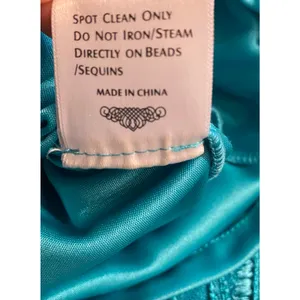 Sue Wong Teal Embroidered‎ Lace Sheath Dress Sz 10 Cocktail Formal Wedding Prom thumbnail 11