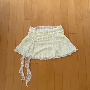 Princess Polly Maidie cream asymmetric lace mini skirt thumbnail 2