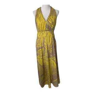 Banana Republic Size-8/Petite Maxi Dress‎ Tie Back Halter Botanica Printed $150 thumbnail 4