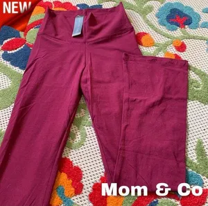 Krass&co Mom & Co size S Small new burgundy pants stretch thumbnail 2