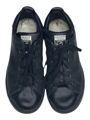 adidas ★ Stan Smith Low Profile Sneaker Tennis Shoes ★ Black Vegan Leather ★ 7M thumbnail 9