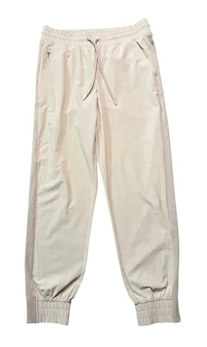 Athleta Brooklyn Textured Jogger Tan Windowpane Plaid Print thumbnail 1