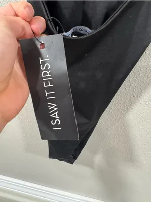 NWT I Saw It First Black Bodysuit thumbnail 5
