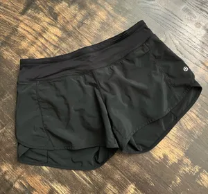 Women's Lululemon Athletica Black Performance Training Shorts 8 thumbnail 1