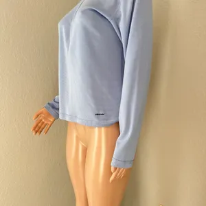 Patagonia Capilene Quarter Zip Neck light Blue Base Layer Long Sleeve Medium #79 thumbnail 13
