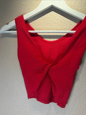 Urban Outfitters Women’s Cropped Ribbed Knot Tank Top Small XS Out from Under thumbnail 2