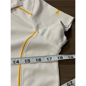 Slazenger White Short-Sleeve Polo with Yellow Piping thumbnail 7