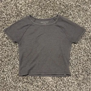 Waffle Knit Crop Tee American Eagle thumbnail 2