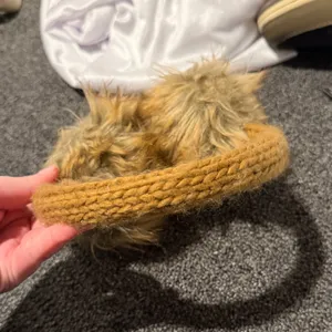 Faux Fur Earmuffs in Brown and Tan thumbnail 4