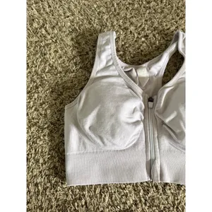 90 Degree Women's‎ Light Gray Front Zip Sports Bra Size Medium thumbnail 2