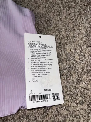 Lululemon Align Lettuce-Hem Tank *B/C size 12 NWT thumbnail 3