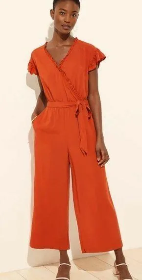 Loft Burnt Orange Jumpsuit thumbnail 1