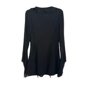 White Fox "Falling To Pieces" Long Sleeve Mini Dress in black size medium thumbnail 3
