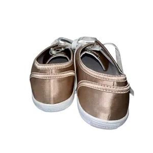 NEW without box JACK‎ ROGERS Metallic shoes with Floral Trim Women's 9.5 thumbnail 4
