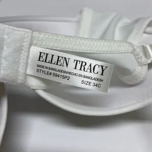 Ellen Tracy Womens Bra Size 34C Solid White T-Shirt‎ Tee Shirt thumbnail 3