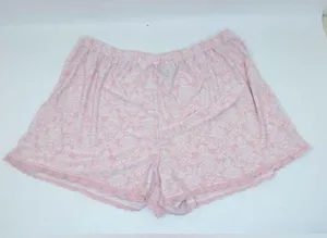 Rene Rofe 2 Piece Pajama Shorts Set Pink and White size Medium thumbnail 9