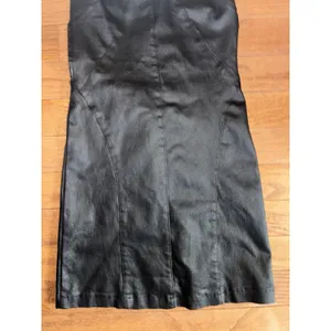 Edikted Dani Open Back Faux Leather Mini Dress Black Lace Up Small Bodycon thumbnail 8